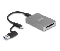 DELOCK USB Type-C Card Reader im Aluminium für...