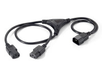 Equip Y-Netzverlängerung  IEC C14->2xIEC C13...