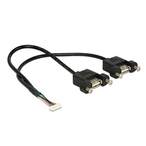 DELOCK USB Kabel Pinheader 8Pin -> 2x A Bu/Bu 0.25m