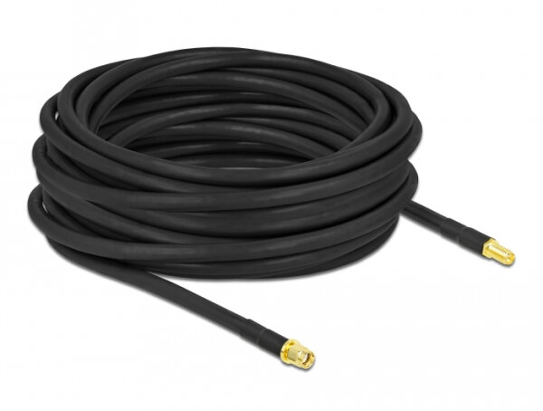 DELOCK Antennenkabel RP-SMA Stecker zu RP-SMA Buchse LMR/CFD