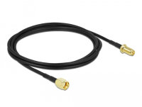 DELOCK Antennenkabel RP-SMA Stecker zu RP-SMA Buchse LMR 2m