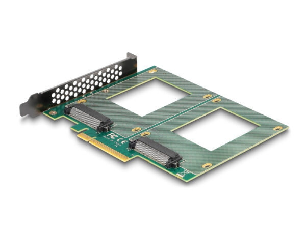 DELOCK PCI Express 4.0x8 Karte zu 2x internU.2 NVMe SFF-8639