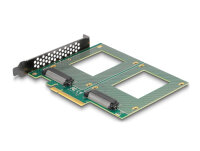 DELOCK PCI Express 4.0x8 Karte zu 2x internU.2 NVMe SFF-8639