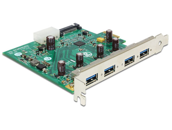 DELOCK USB 3.0 PCI Express x1 Karte zu 4 x extern Typ-A