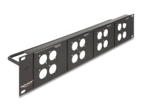 DELOCK D-Typ 19 Patchpanel mit 4 D-Typ Platten 86 x 86 mm sw