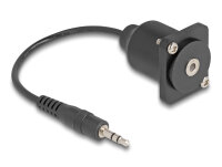 DELOCK D-Typ Kabel 3,5 mm 3 Pin Klinkenstecker zu Bu sw 20cm