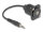 DELOCK D-Typ Kabel 3,5 mm 3 Pin Klinkenstecker zu Bu sw 20cm