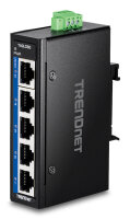 TRENDnet 5-Port Industrial Gigabit DIN-Rail Mini Switch