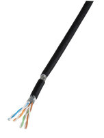 EFB Cat.7 Flexkabel S/FTP Pur/Gummi RAL9005 100.00m schwarz