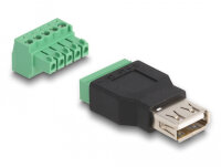 DELOCK USB 2.0 Typ-A Bu zu Terminalblock Adapter 2-teilig