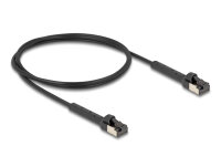 DELOCK RJ45 Netzwerkkabel Cat.6A winkelbar 1m schwarz