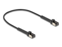 DELOCK RJ45 Netzwerkkabel Cat.8.1 winkelbar 40 Gbps 0,25m