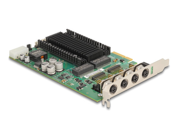 DELOCK PCI Express x4 Karte/4x M12 Gigabit LAN PoE