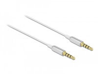 DELOCK Klinkenkabel 3,5mm 4 P St/St Ultra Slim 0,5 m...
