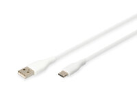 DIGITUS USB 2.0 Kabel Typ C -A Silikon St/St 1m...