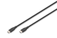 DIGITUS USB 2.0 Kabel Typ C -C Silikon St/St 2m      schwarz