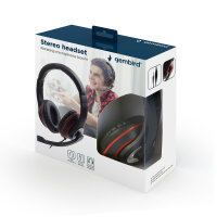 gembird Stereo-Headset mit Mikrofon, Schw.