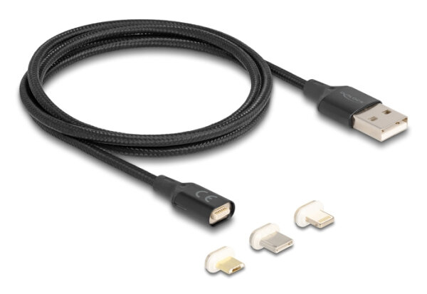 DELOCK USB-Kabel Magnetisch 3 in 1 8Pin Lighting USBMB/T-C