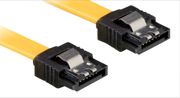DELOCK SATA-Kabel SATA III -> SATA St/St 50cm gelb Clips gerade