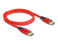 DELOCK DisplayPort Kabel 16K 60Hz 1m rot Metall