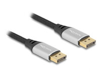 DELOCK DisplayPort Kabel 16K 60Hz 1m silber Metall