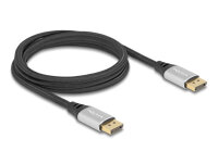 DELOCK DisplayPort Kabel 16K 60Hz 2m silber Metall