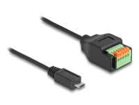 DELOCK USB 2.0 Kabel Typ Micro-B St > Terminalblock...