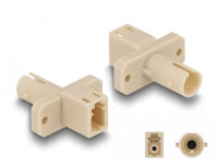 DELOCK LWL Hybrid Kupplung LC Simplex Bu zu ST Bu beige