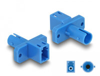 DELOCK LWL Hybrid Kupplung LC Simplex Bu zu ST Bu blau