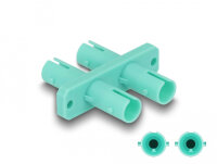 DELOCK LWL Kupplung ST Duplex Buchse zu ST Duplex Bu aqua