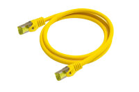 Python Patchkabel m. Cat.7 Rohkabel Nylongefl. gelb 15m