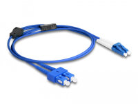 DELOCK LWL Kabel mit Metallarmierung LC Duplex Singlemode 1m