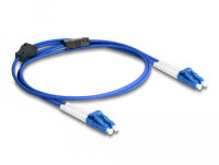 DELOCK LWL Kabel mit Metallarmierung LC Duplex Singlemode 1m
