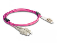 DELOCK LWL Kabel mit Metallarmierung LC Duplex Multimode 2m