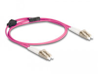 DELOCK LWL Kabel mit Metallarmierung LC Duplex Multimode 1m