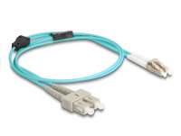 DELOCK LWL Kabel mit Metallarmierung LC Duplex Multimode 1m