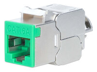 INTELLINET Cat6a 10G STP Keystone-Modul grün
