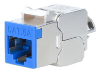INTELLINET Cat6a 10G STP Keystone-Modul blau