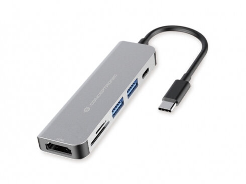 CONCEPTRONIC  6-1 Dock USB-C->HDMI/2xUSB-A/SD/TF/+   15cm gr