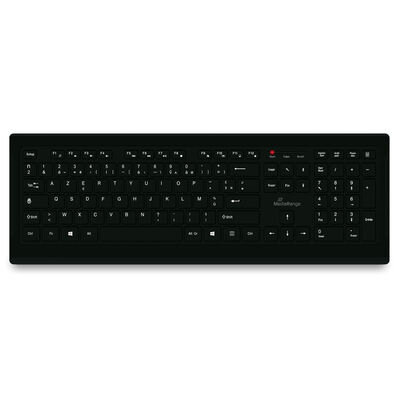 MediaRange Tastatur kabelgeb. ultraflachen Tasten (FR) sw