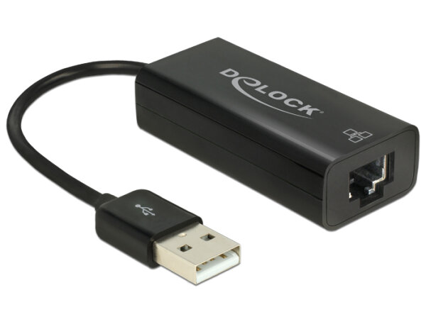 DeLOCK Adapter USB 2.0 -> RJ45 Ethernet 10/100Mbit schwarz