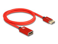 DELOCK DisplayPort Verlängerungskabel 8K 60Hz 1m rot...