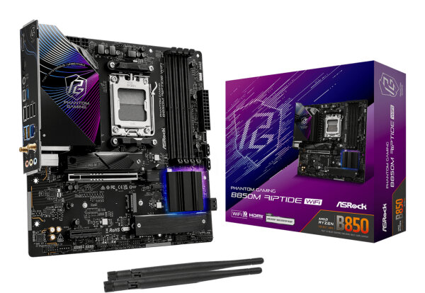 ASRock B850M Riptide WiFi        AM5 mATX HDMI/DP       DDR5