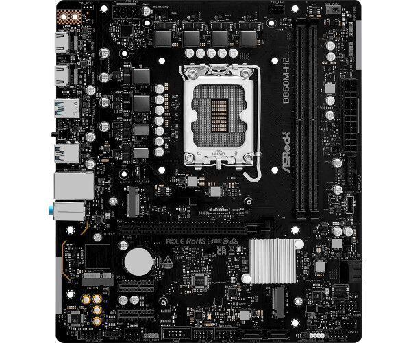 ASRock B860M-H2                 1851 mATX HDMI          DDR5