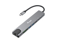 Equip Adapter USB-C->HDMI/GbE/2xUSB-A/+  4K/ 30Hz...