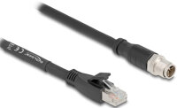 DELOCK M12 Kabel X-kodiert 8 Pin St zu RJ45 St 2 m schwarz