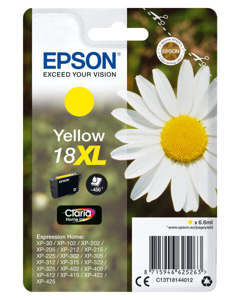 Epson 18XL Tinte gelb