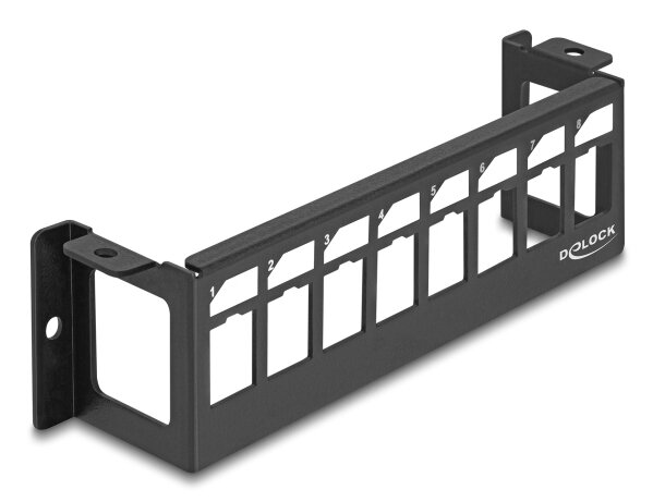 DELOCK Keystone Halterung 8 Port Panel Aufbau horizontal