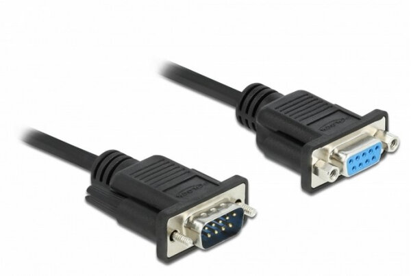 DELOCK Seriell Kabel RS-232 D-Sub9 St zu Bu m. Steckergeh.2m