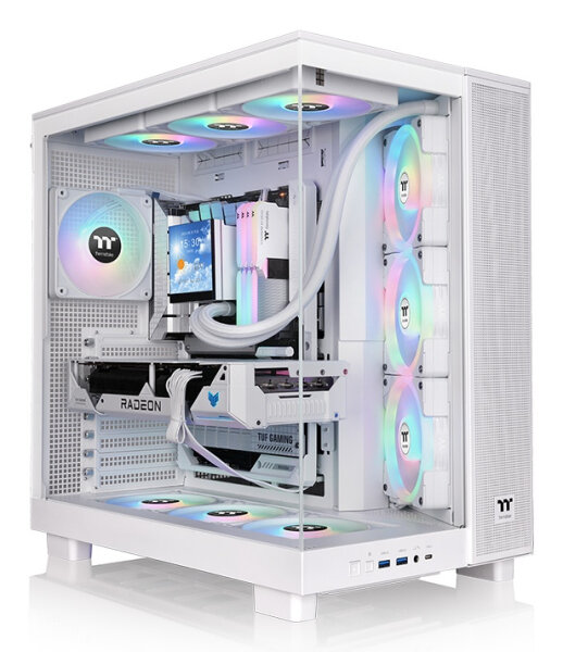 Geh Thermaltake View 380 XL TG Midi Tower "ARGB Snow"  White retail